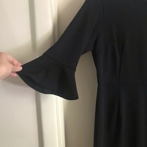 Black Professional Dress w/ Bell Sleeves
